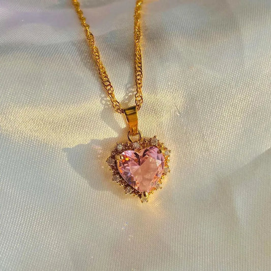 Gold Heart Pendant Necklace