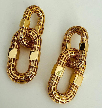 Paperclip Double Hook Earrings