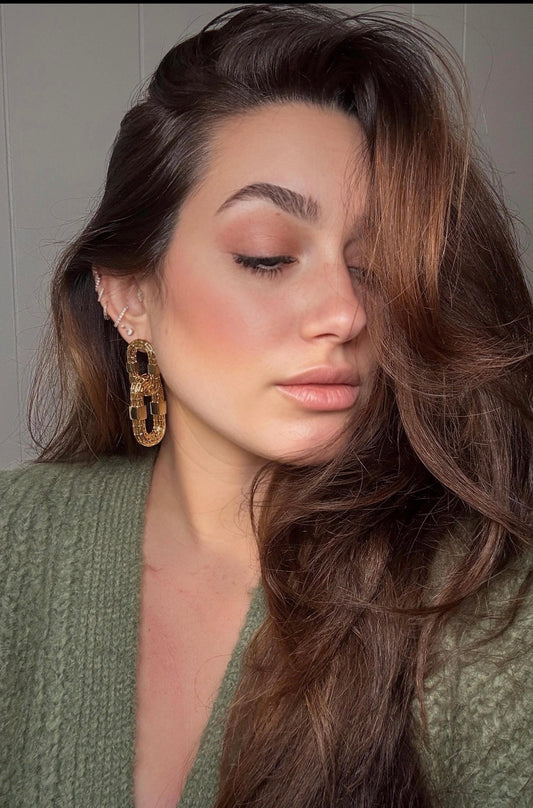 Paperclip Double Hook Earrings