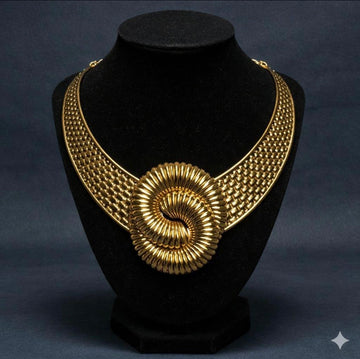 Sculptural Spiral Collar Necklace