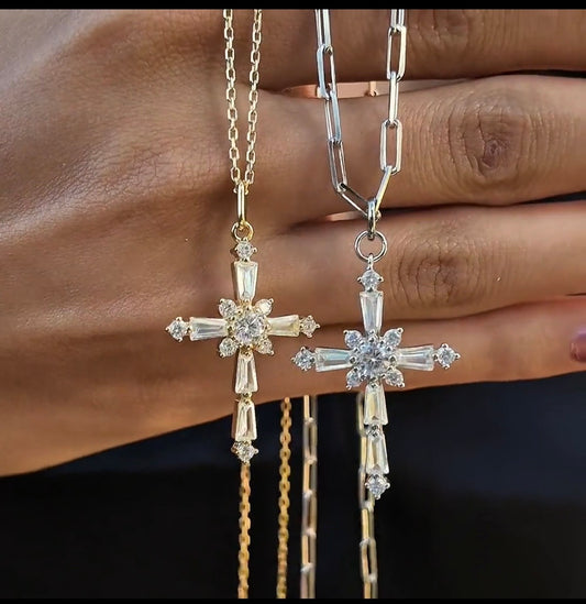Iconic Crystal Cross Necklace