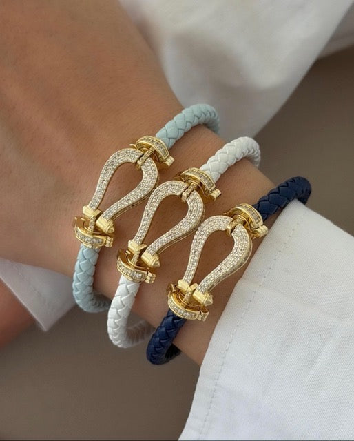 Leather Horseshoe Bracelet