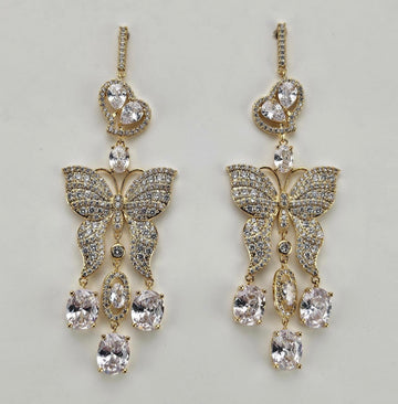 Butterfly Swarovski Crystal Chandelier Earrings