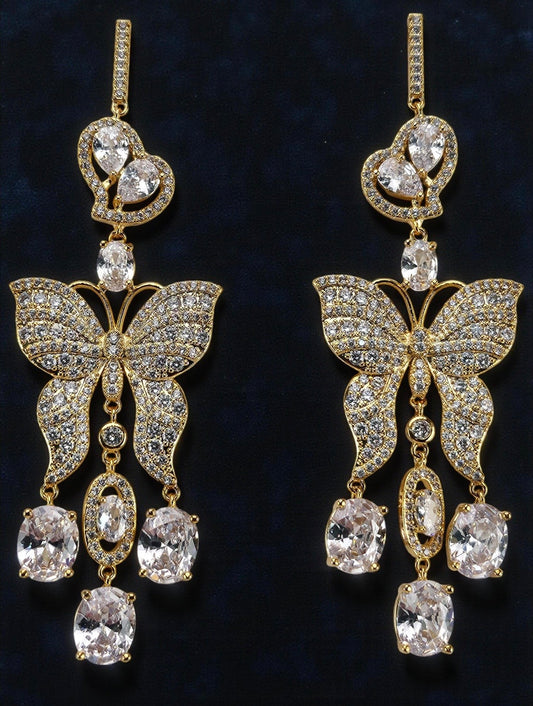 Butterfly Swarovski Crystal Chandelier Earrings