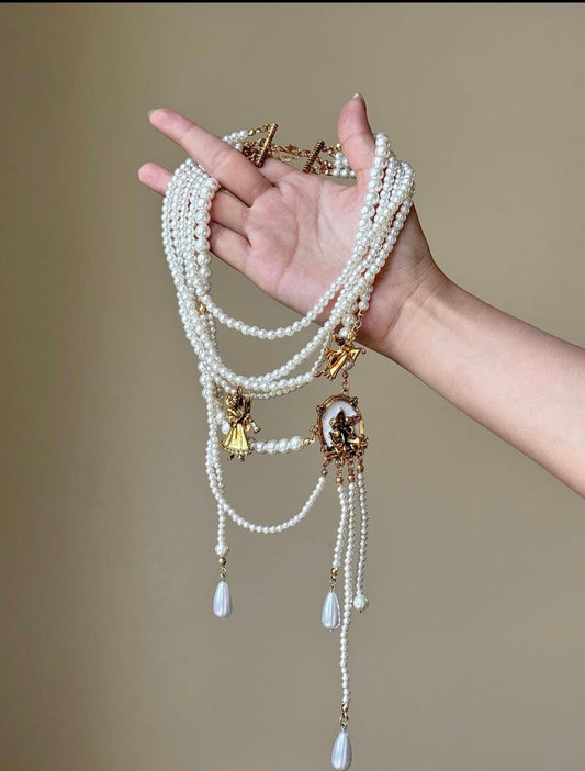 Vintage Multi Strand Pearl Necklace