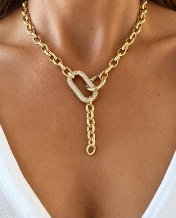 Gold Link Statement Necklace