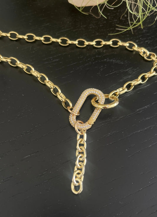 Gold Link Statement Necklace